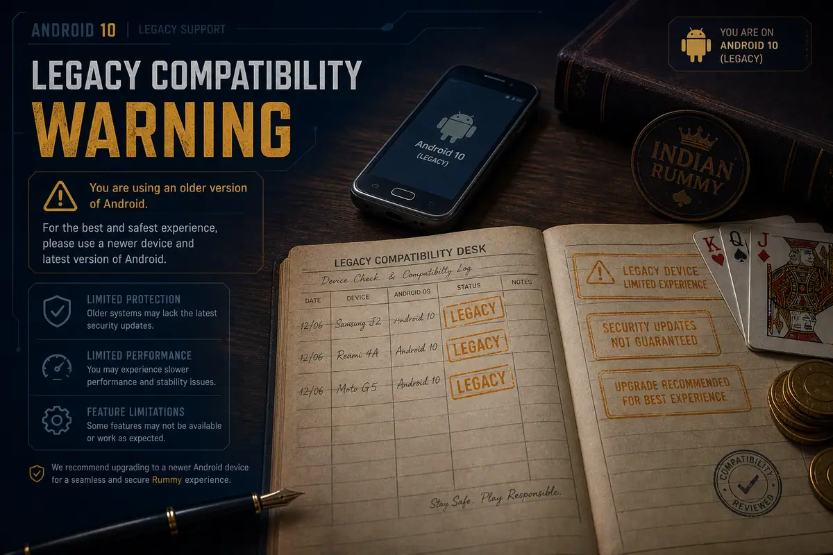 Android 10 legacy compatibility warning desk